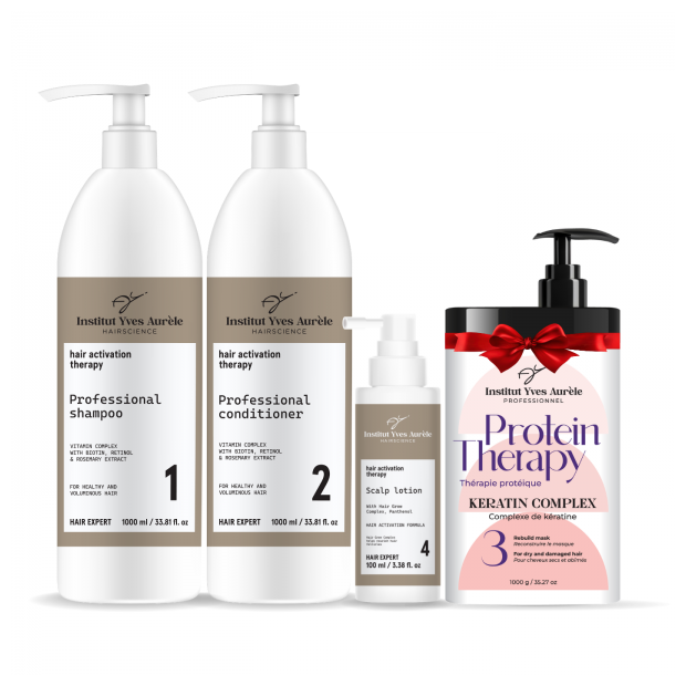 Terapia przywracania wzrostu i zagęszczania włosów + prezent (Maska Protein Therapy)